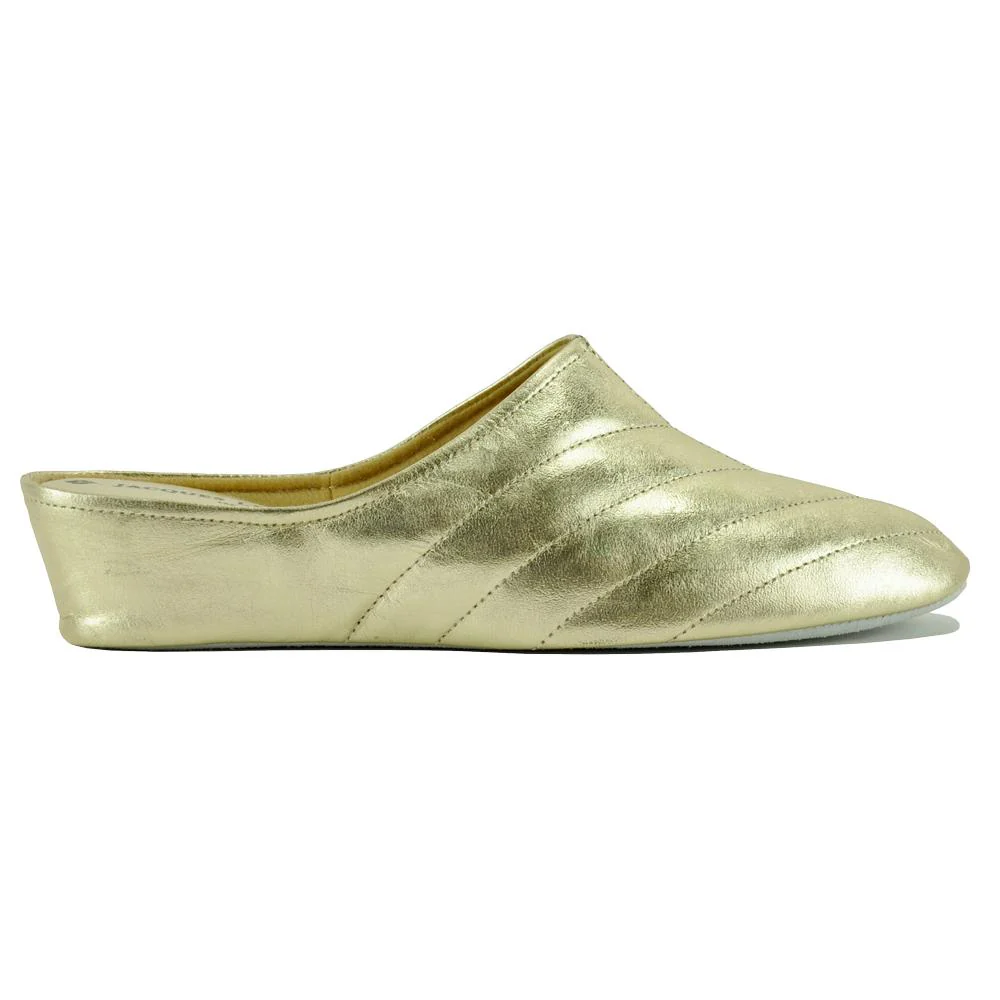 3253 Pleated Leather Wedge Slipper - Image 2