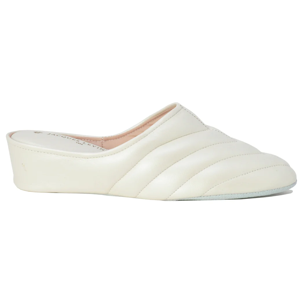 3253 Pleated Leather Wedge Slipper - Image 2