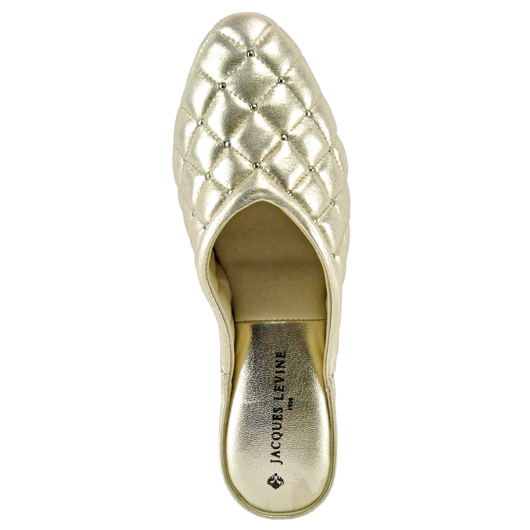 4640 Leather Quilted Stud Slipper - Image 3