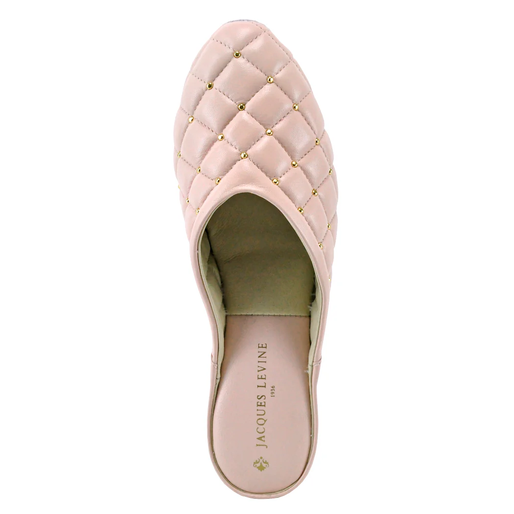 4640 Leather Quilted Stud Slipper - Image 3