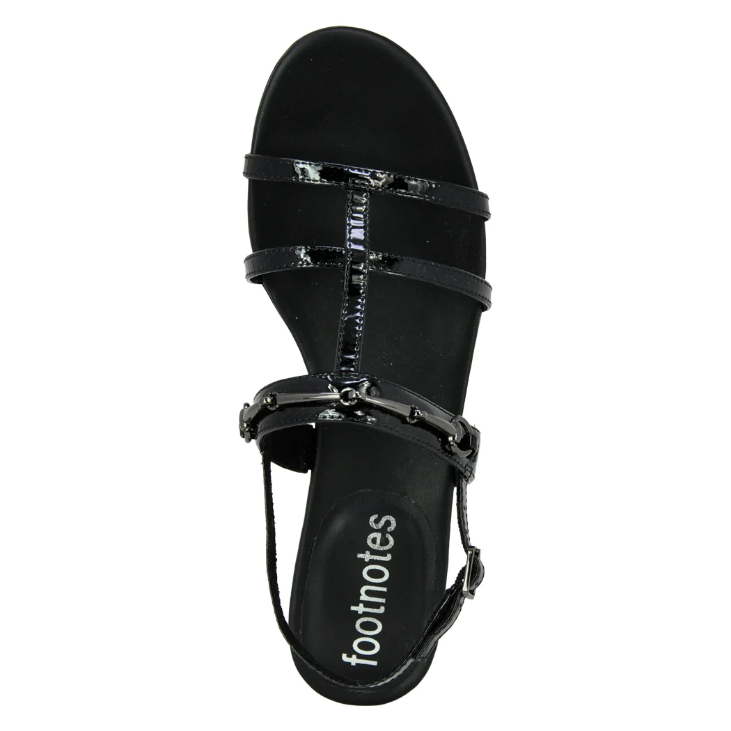 Banjel Patent Leather Flat Sandal - Image 3