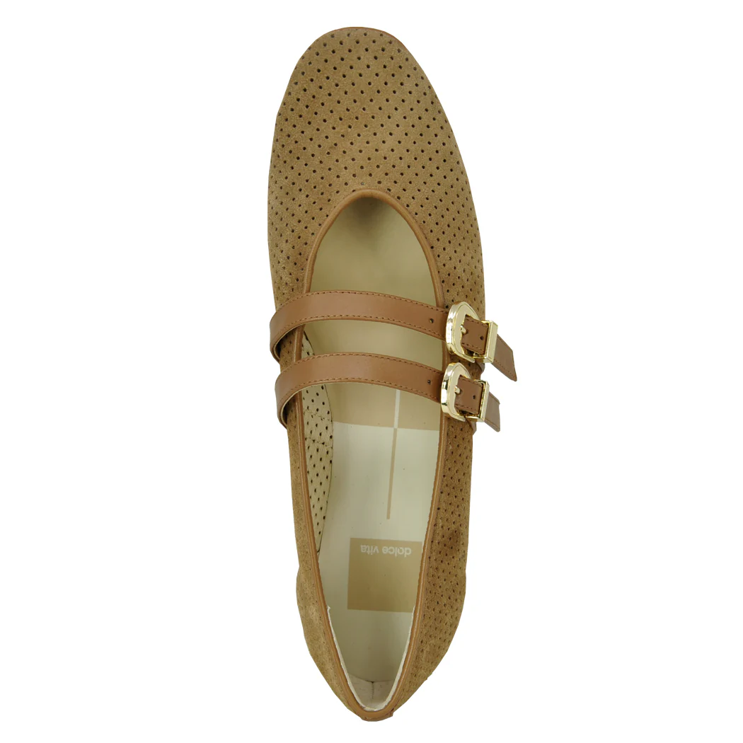 Baylee Perforated Suede Ballet Flat - Image 3