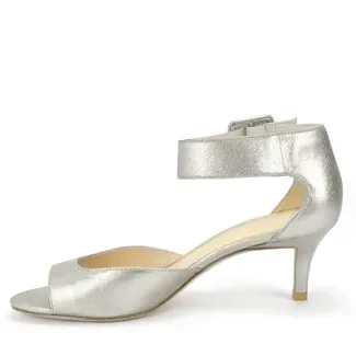 Berlin Metallic Kitten Heel Sandal - Image 3