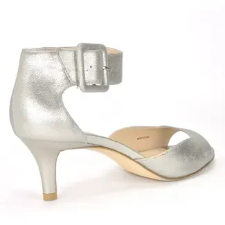 Berlin Metallic Kitten Heel Sandal - Image 4