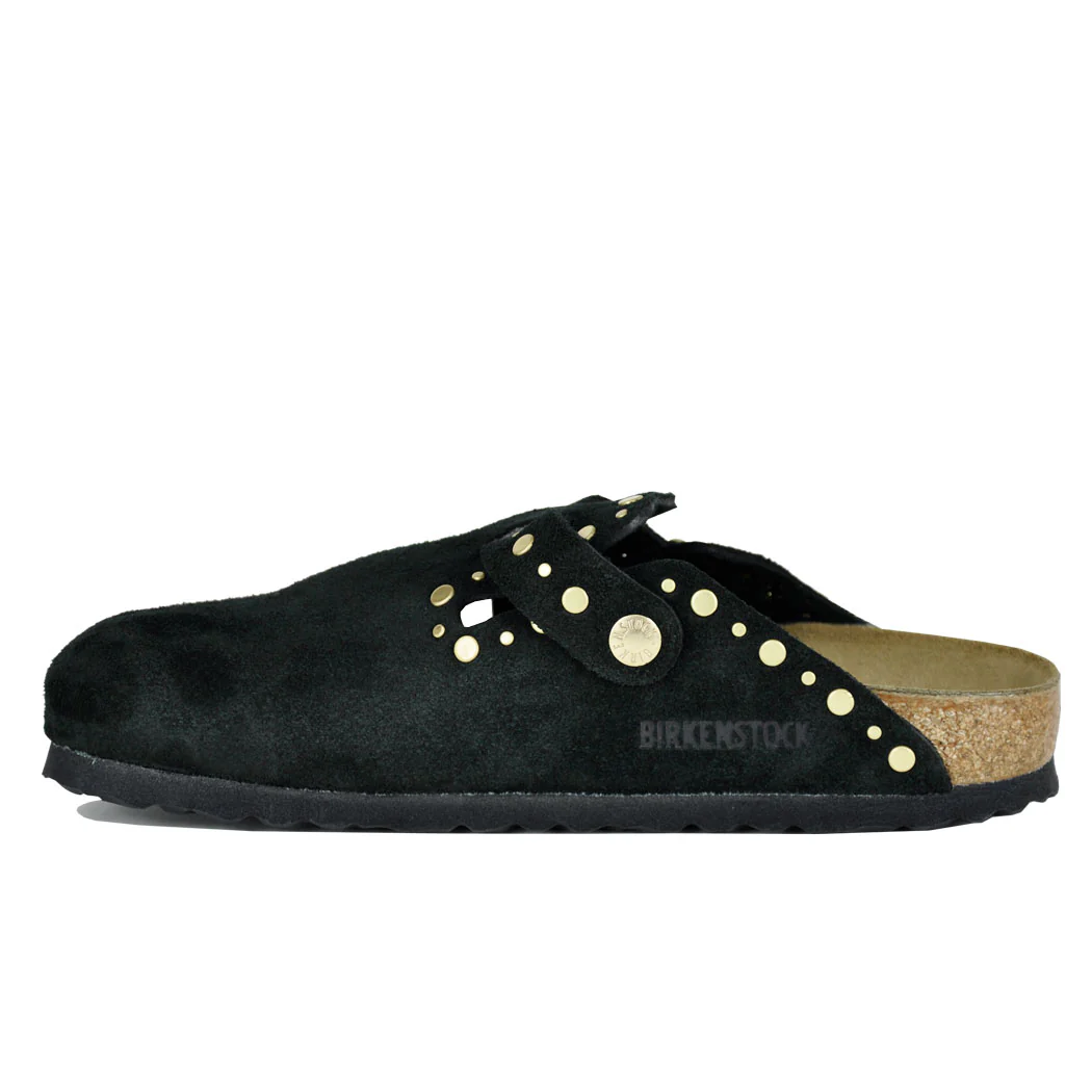 BostonRivet-N1030491 Suede Stud Closed Mule - Image 4