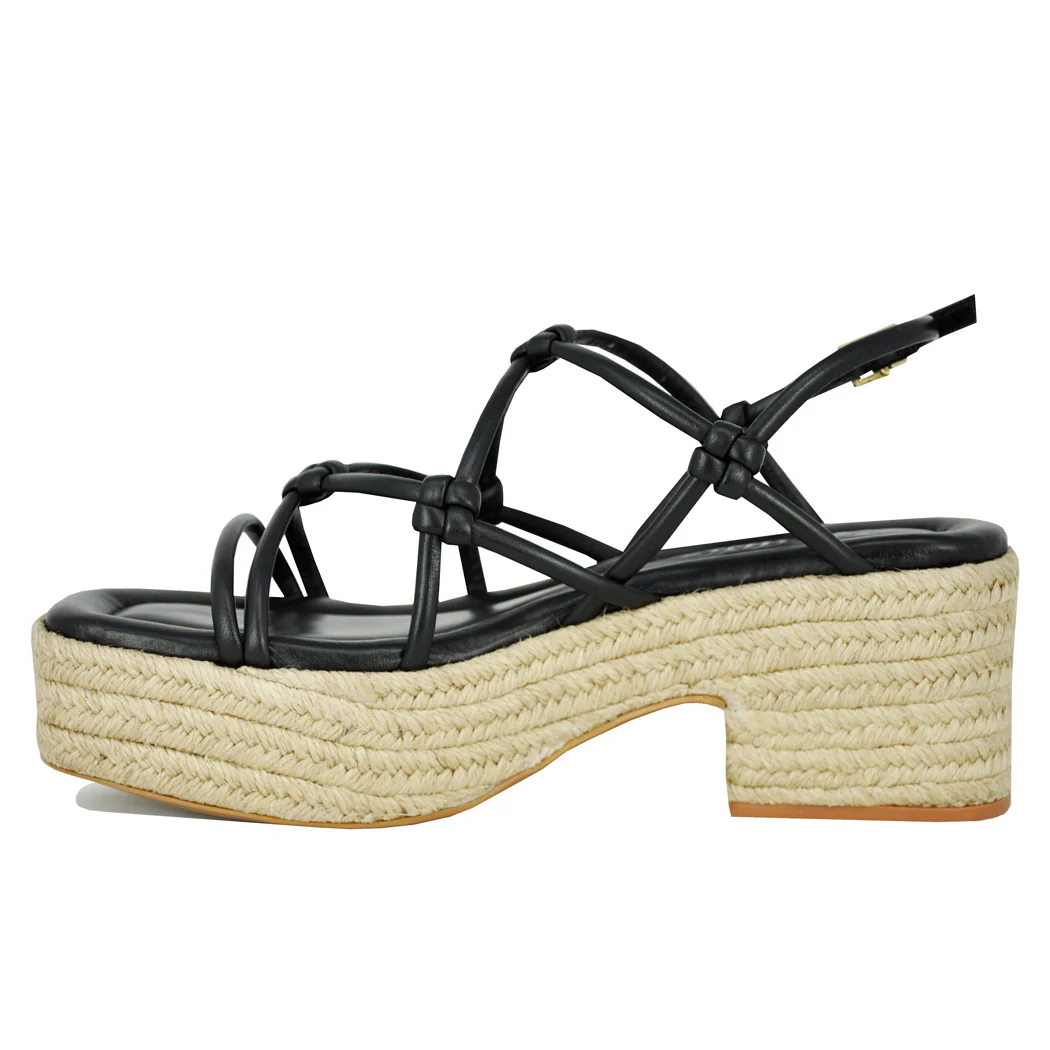 Camille Leather Platform Espadrille Sandal - Image 4