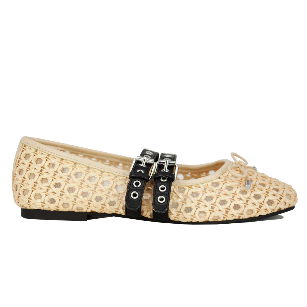 Casey Woven Strap Ballet - Image 2