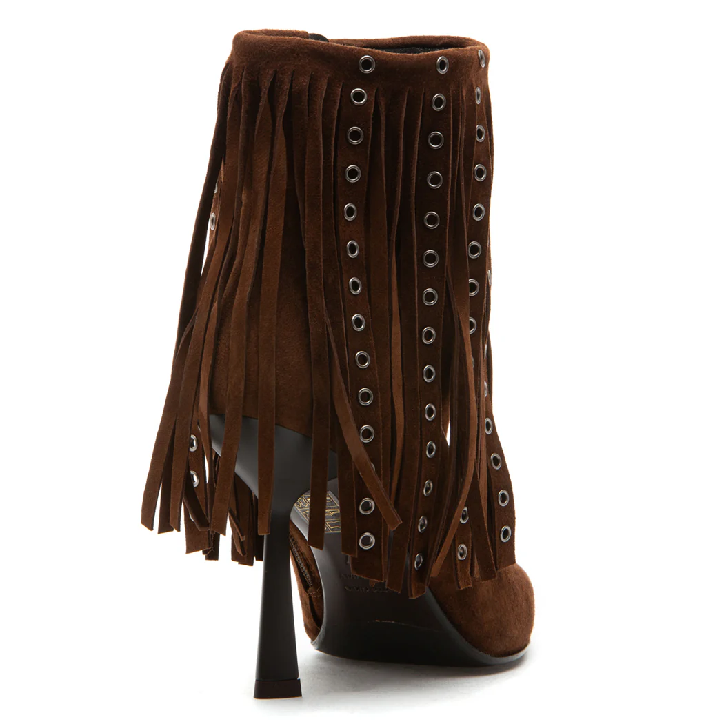Chaddy Suede Fringe Heel Boot - Image 3