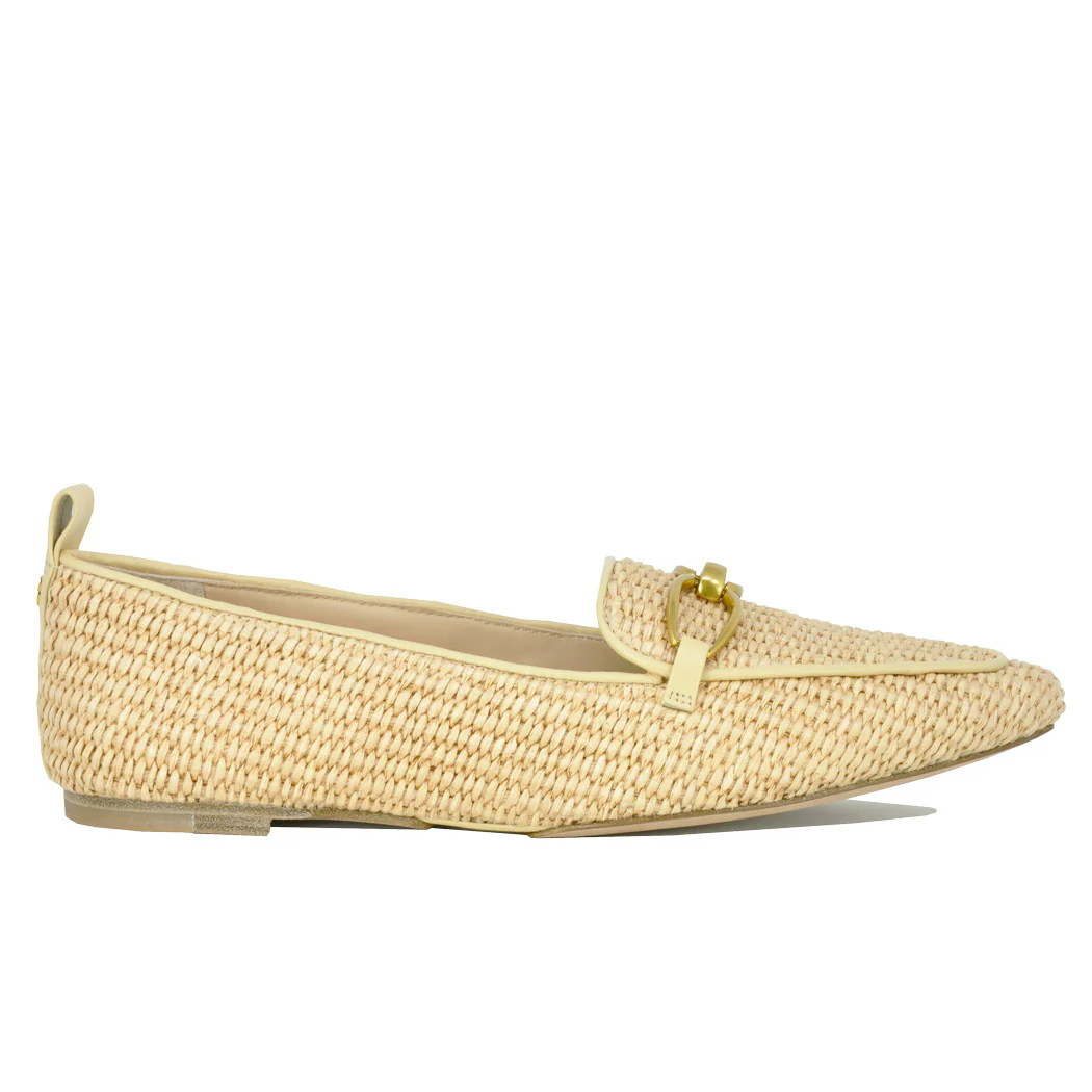 Champlain Raffia Ornamental Closed Flat - Image 2