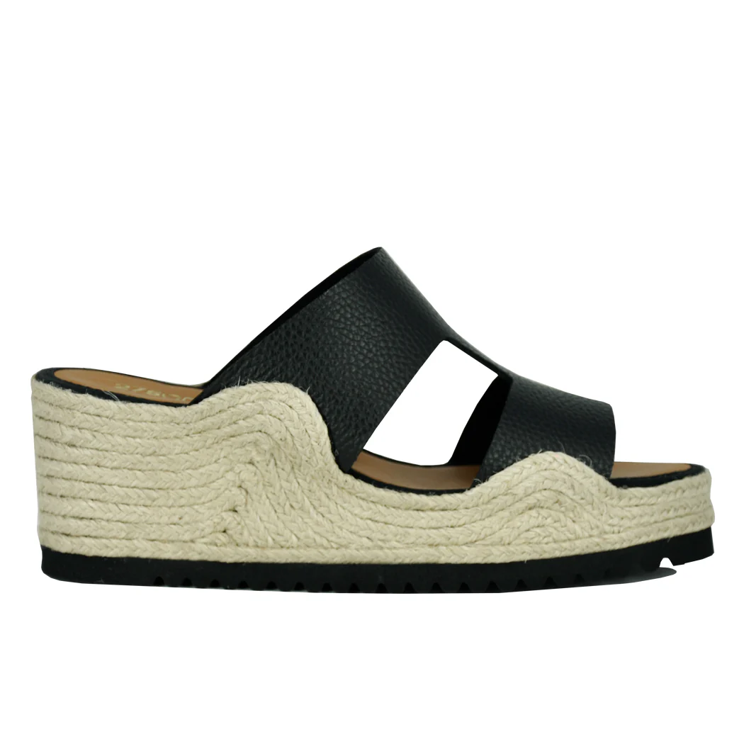 Christie Leather Espadrille Wedge Slide - Image 3
