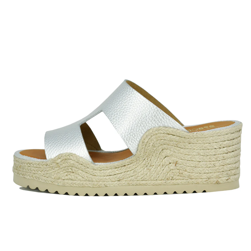 Christie Metallic Espadrille Wedge Slide - Image 4