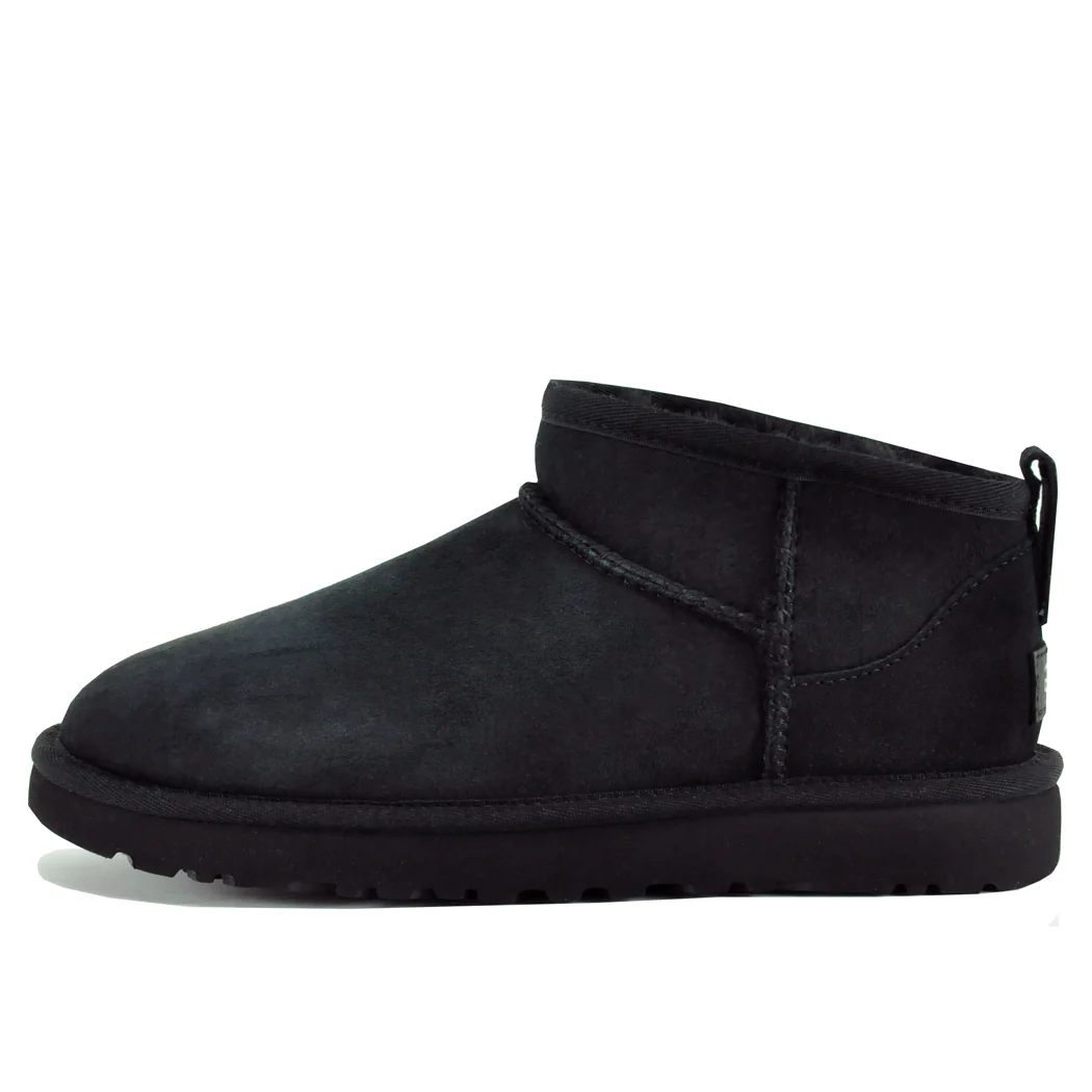 Classic Ultra Mini Suede Shearling Ankle Bootie - Image 4