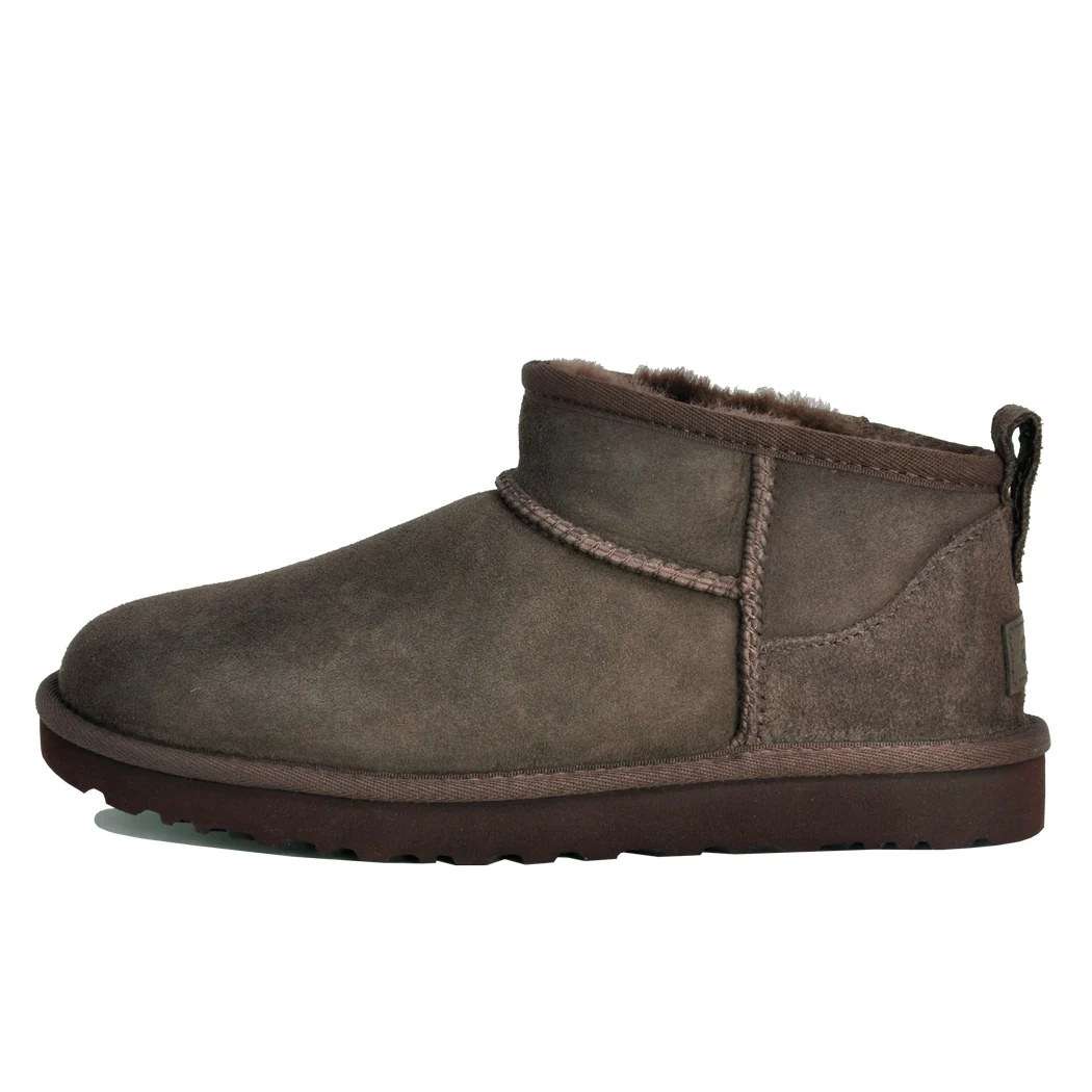 Classic Ultra Mini Suede Shearling Ankle Bootie - Image 4