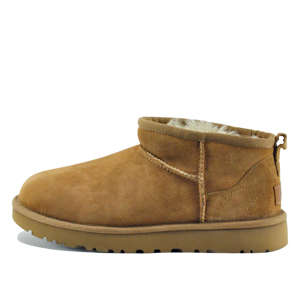Classic Ultra Mini Suede Shearling Ankle Bootie - Image 4