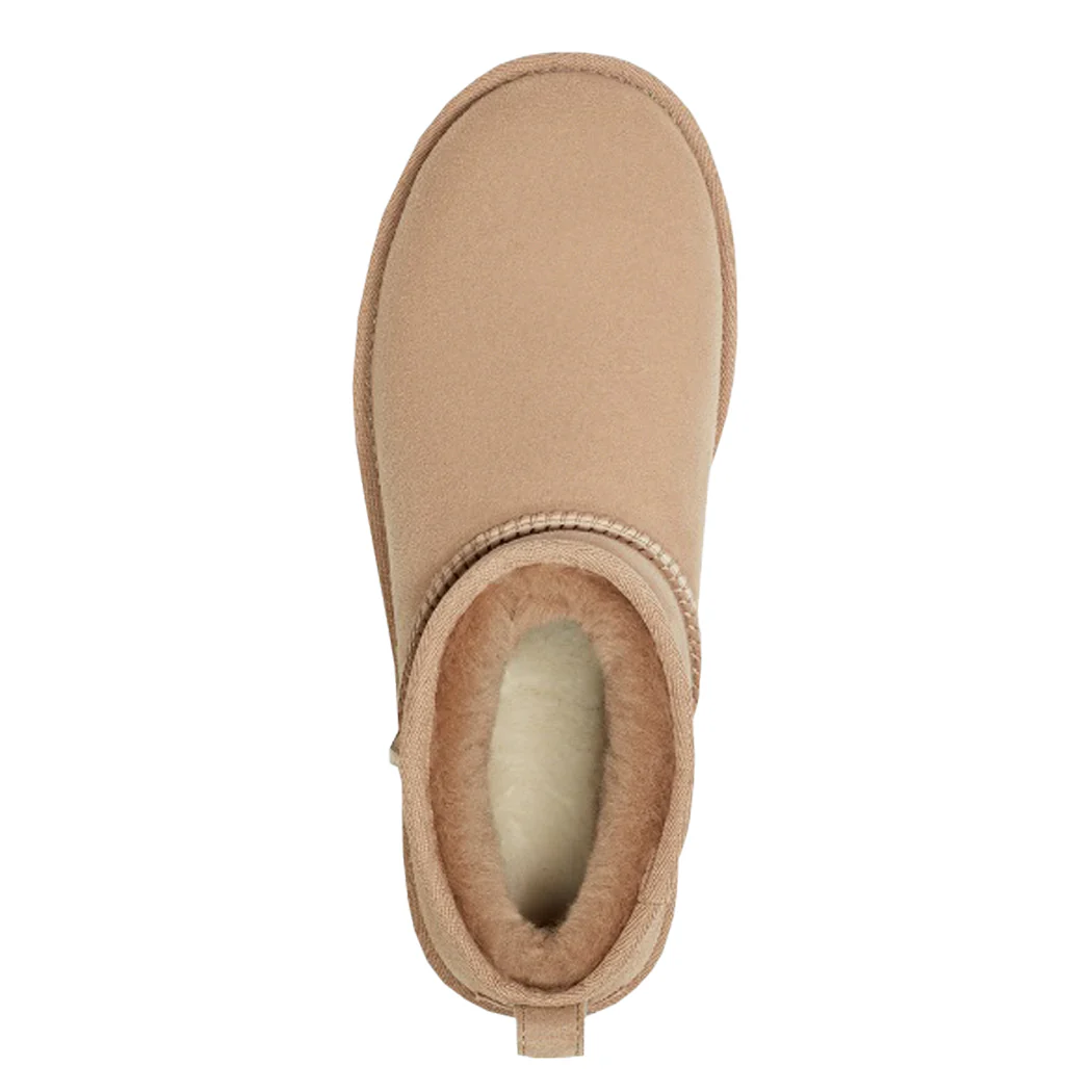 Classic Ultra Mini Suede Shearling Ankle Bootie - Image 3