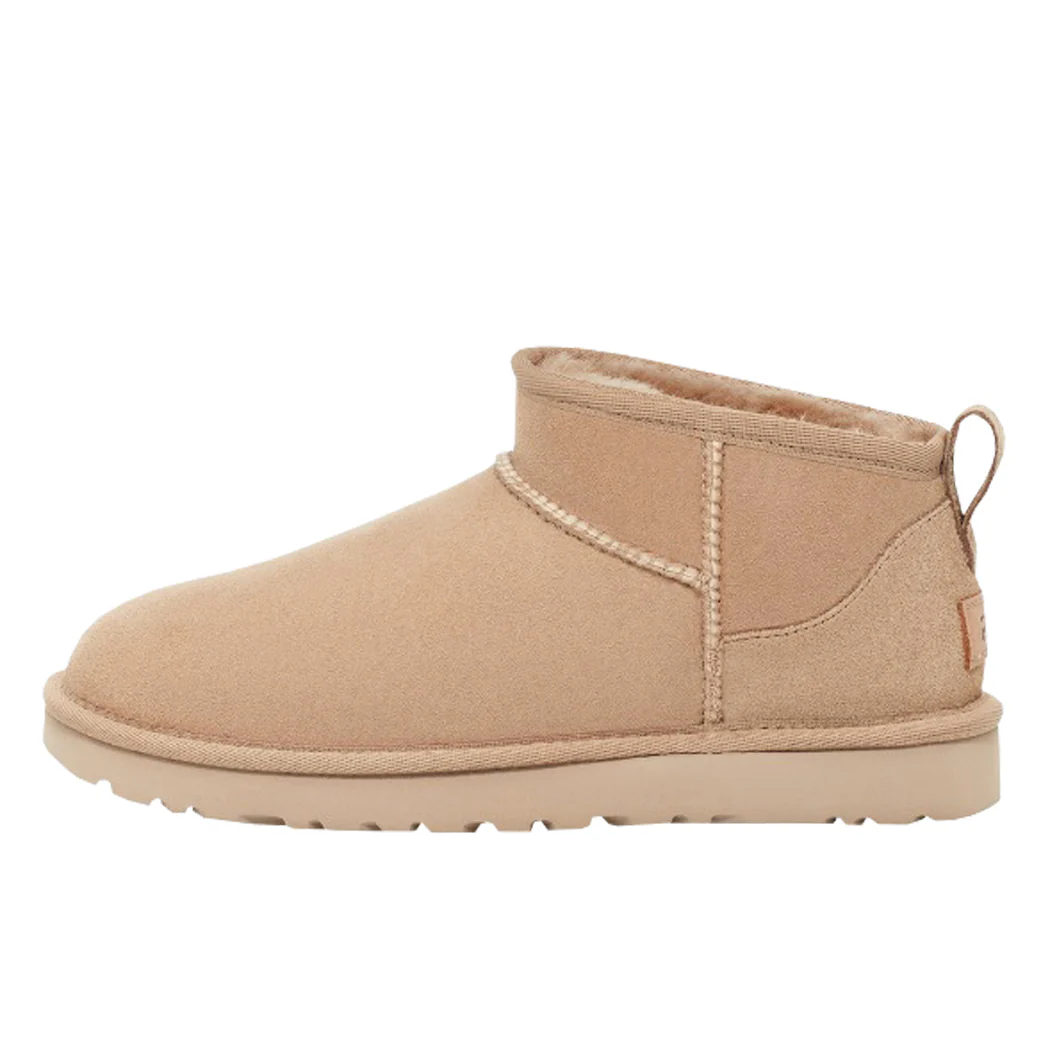 Classic Ultra Mini Suede Shearling Ankle Bootie - Image 4