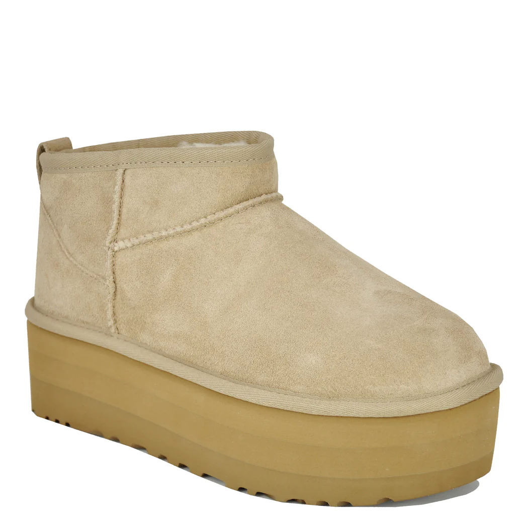Classic Ultra Mini Platform Suede Platform Ankle Bootie