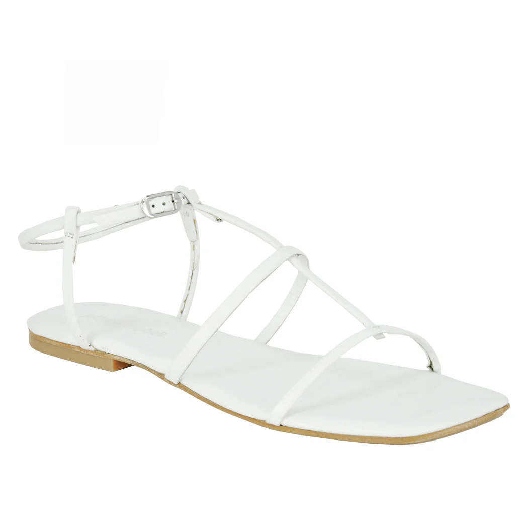 Corinth Leather Flat Strappy Sandal