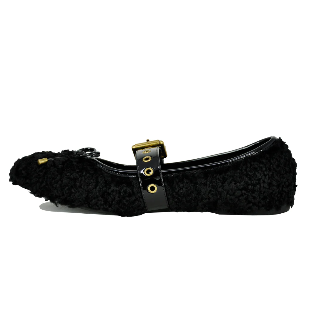 Cutie Fur Strap Ballet Flat - Image 4