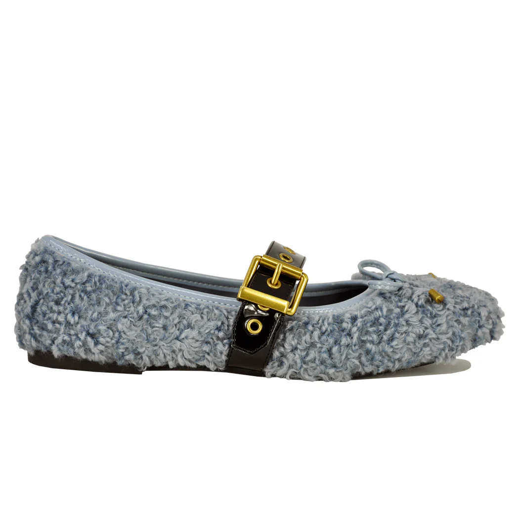 Cutie Fur Strap Ballet Flat - Image 2