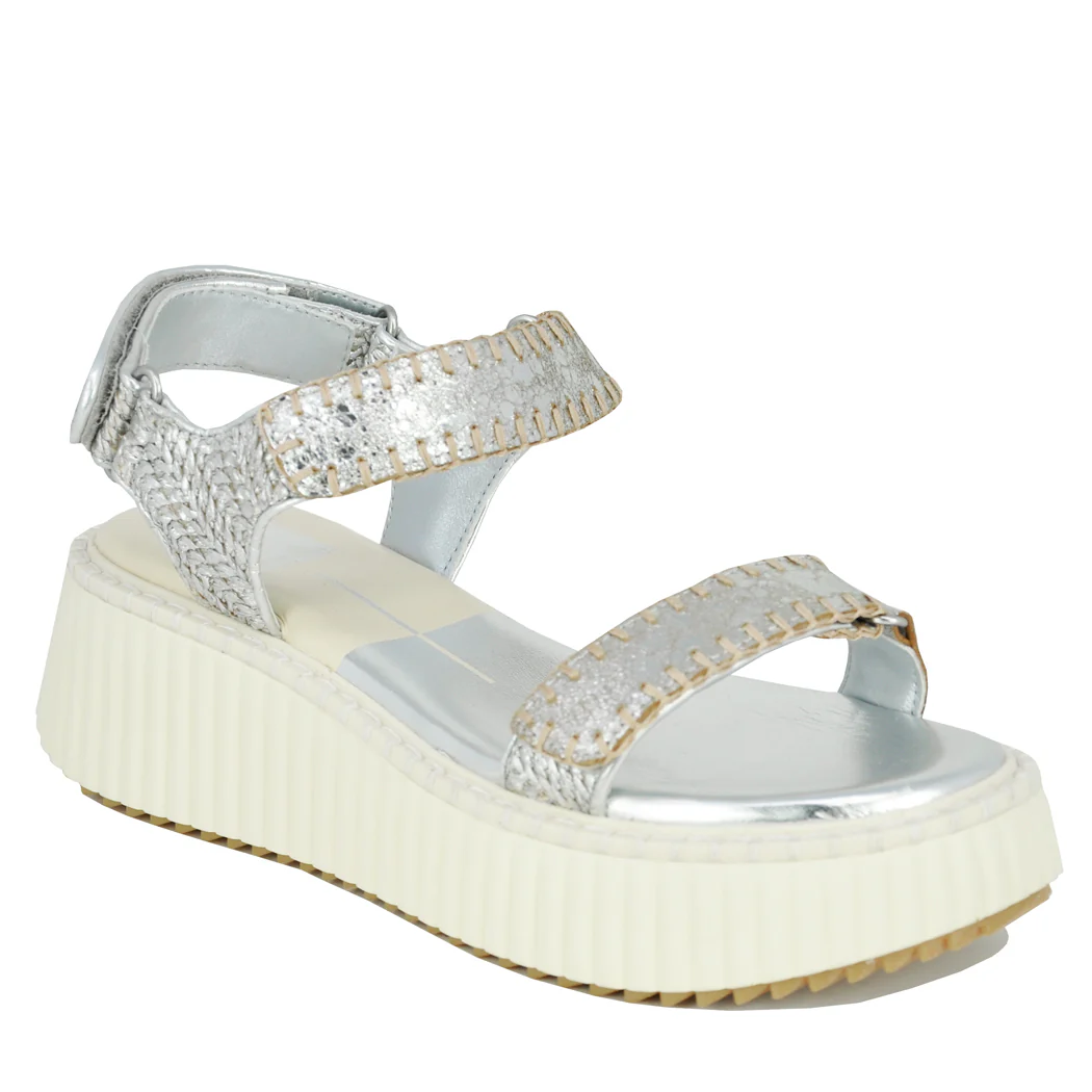 Debra Metallic Leather Wedge Sandal