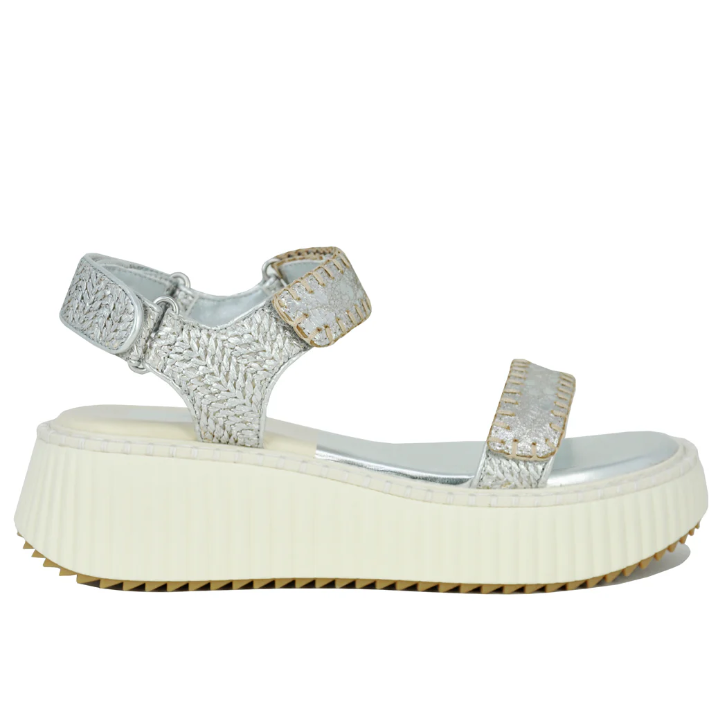 Debra Metallic Leather Wedge Sandal - Image 2