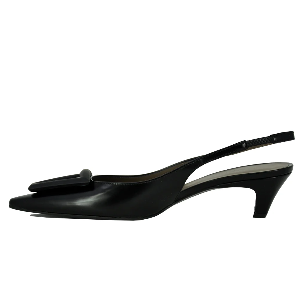 Dorien Leather Ornamental Heel Sling - Image 4