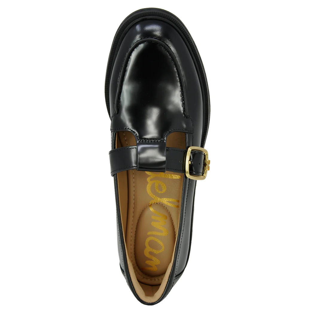 Elaina Leather Buckle Closed Flat - Image 3