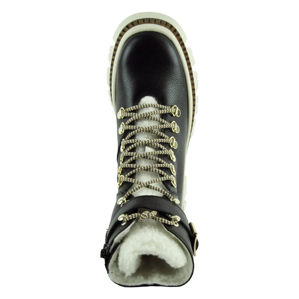 Ella Leather Lace Fur Boot - Image 3