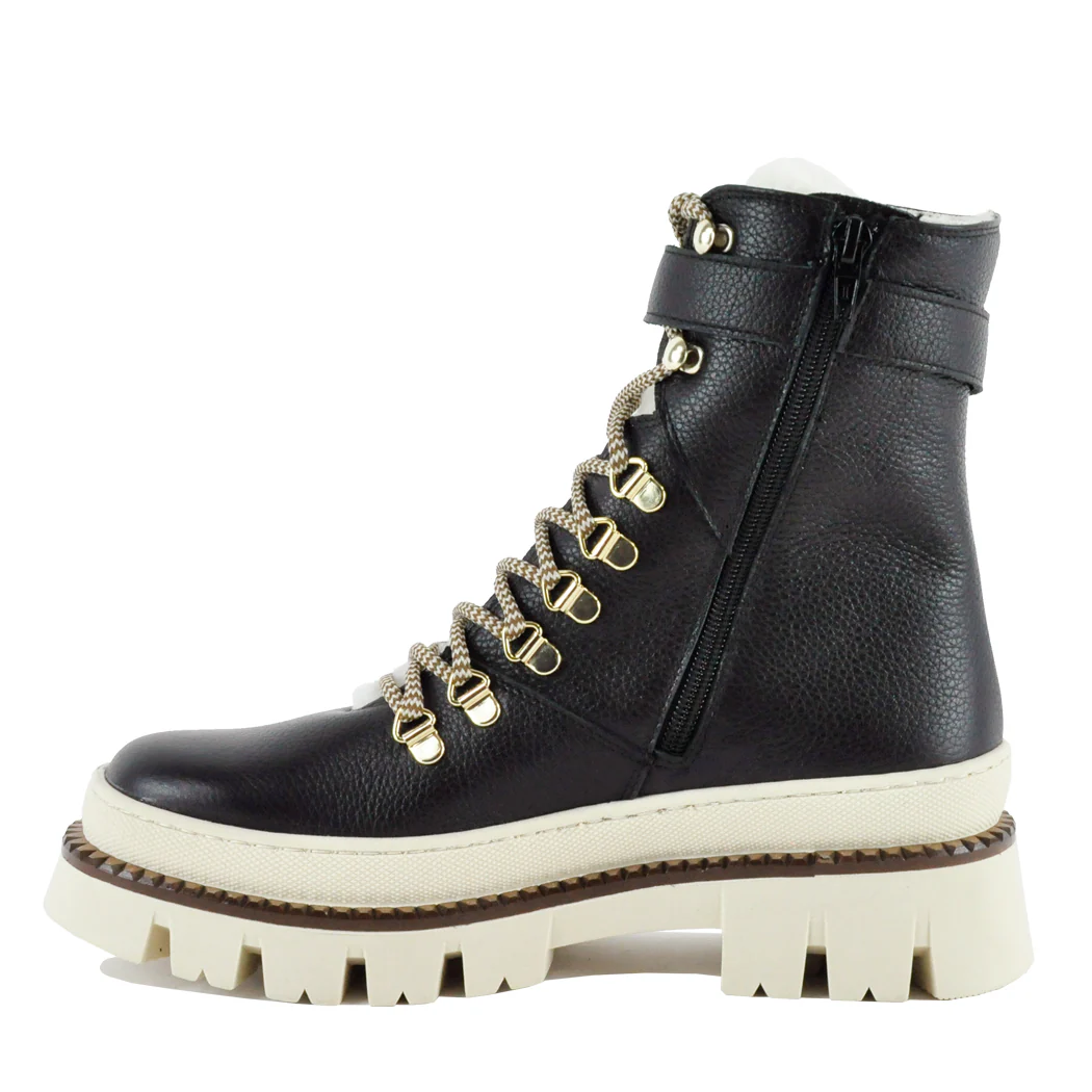 Ella Leather Lace Fur Boot - Image 4