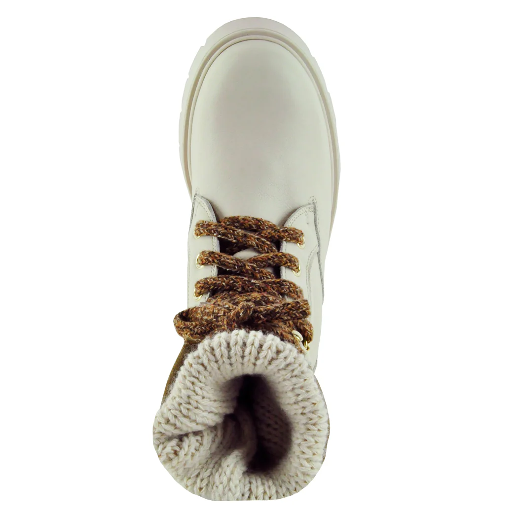 Eva Leather Tie Sock Bootie - Image 3
