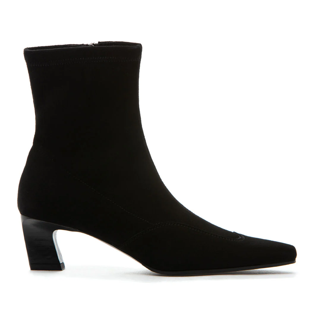 Fiona Stretch Suede Heel Boot - Image 2