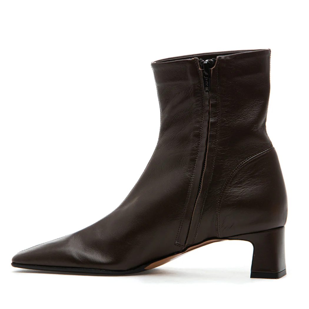 Flower Nappa Leather Heel Boot - Image 4