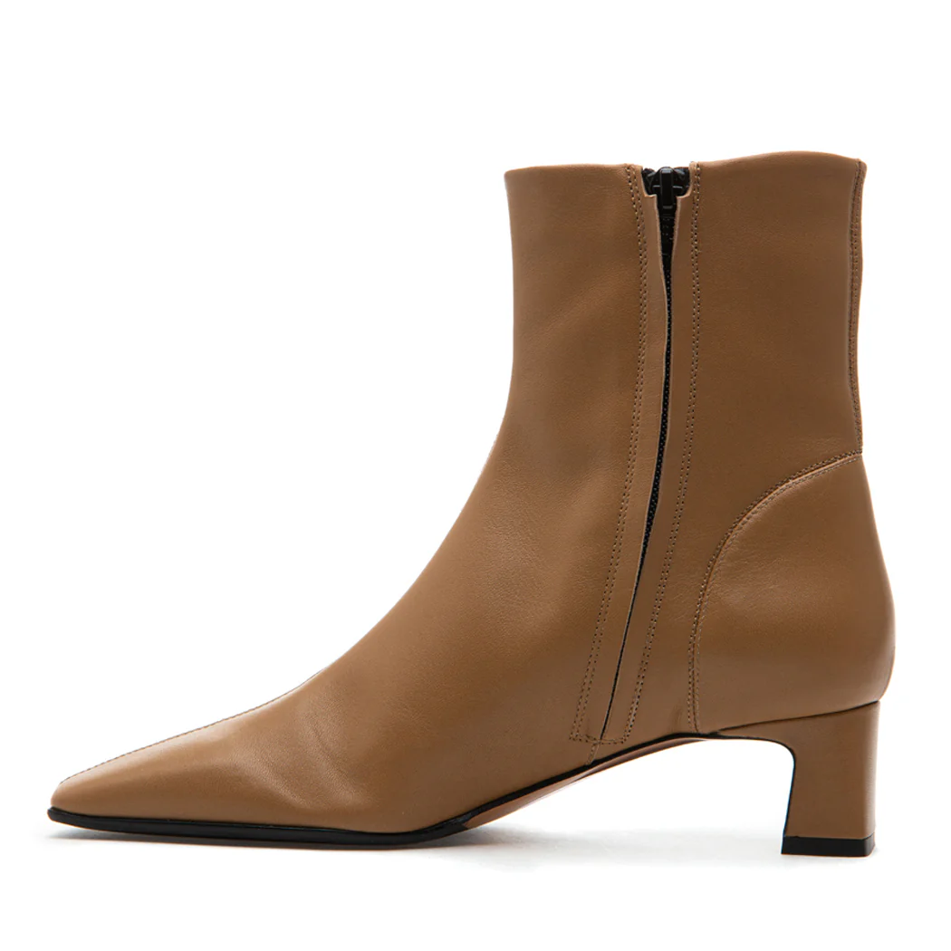 Flower Nappa Leather Heel Boot - Image 4