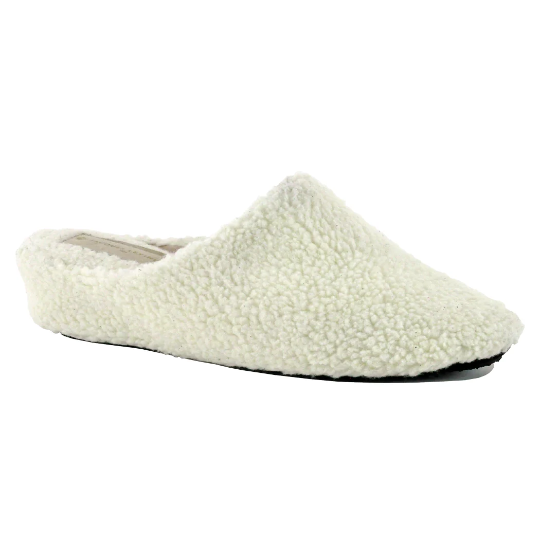 Fuzzy Faux Shearling Wedge Slipper