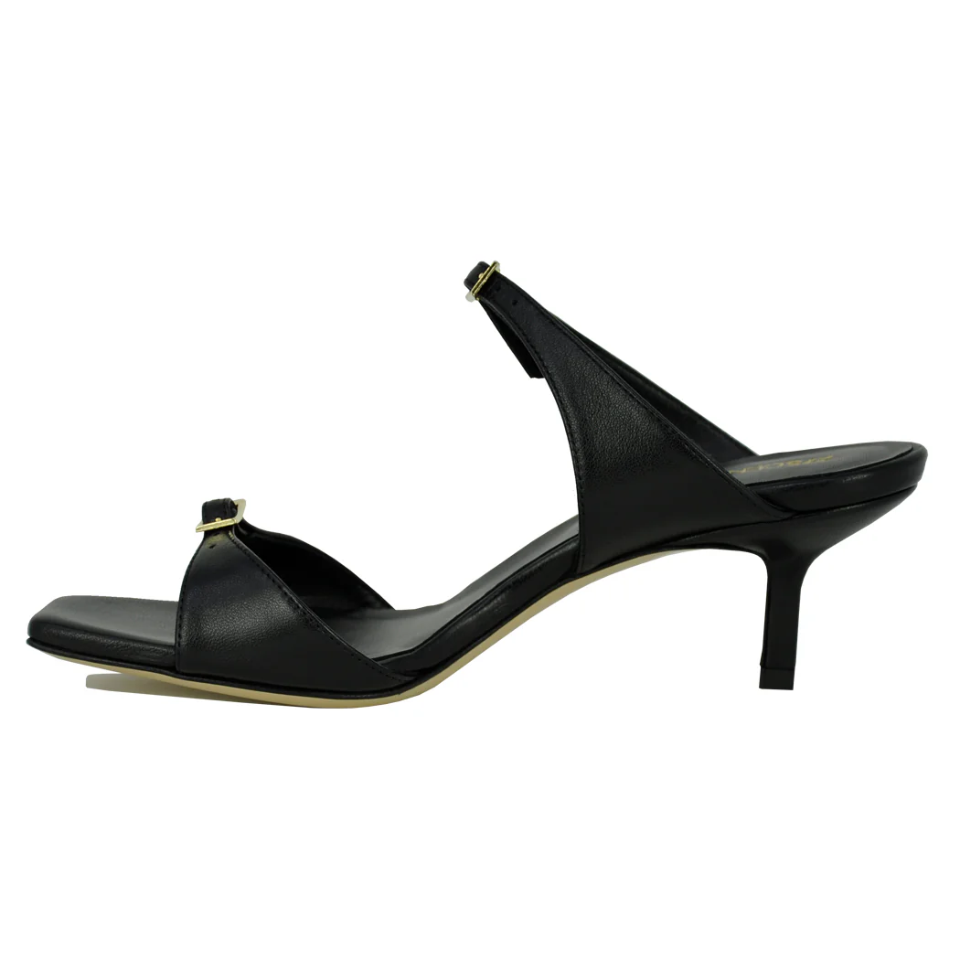 Gano Leather Mid Heel Slide - Image 5