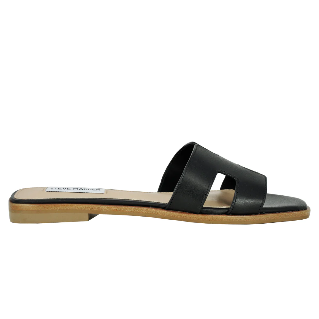 Hadyn Leather Flat Slide - Image 2