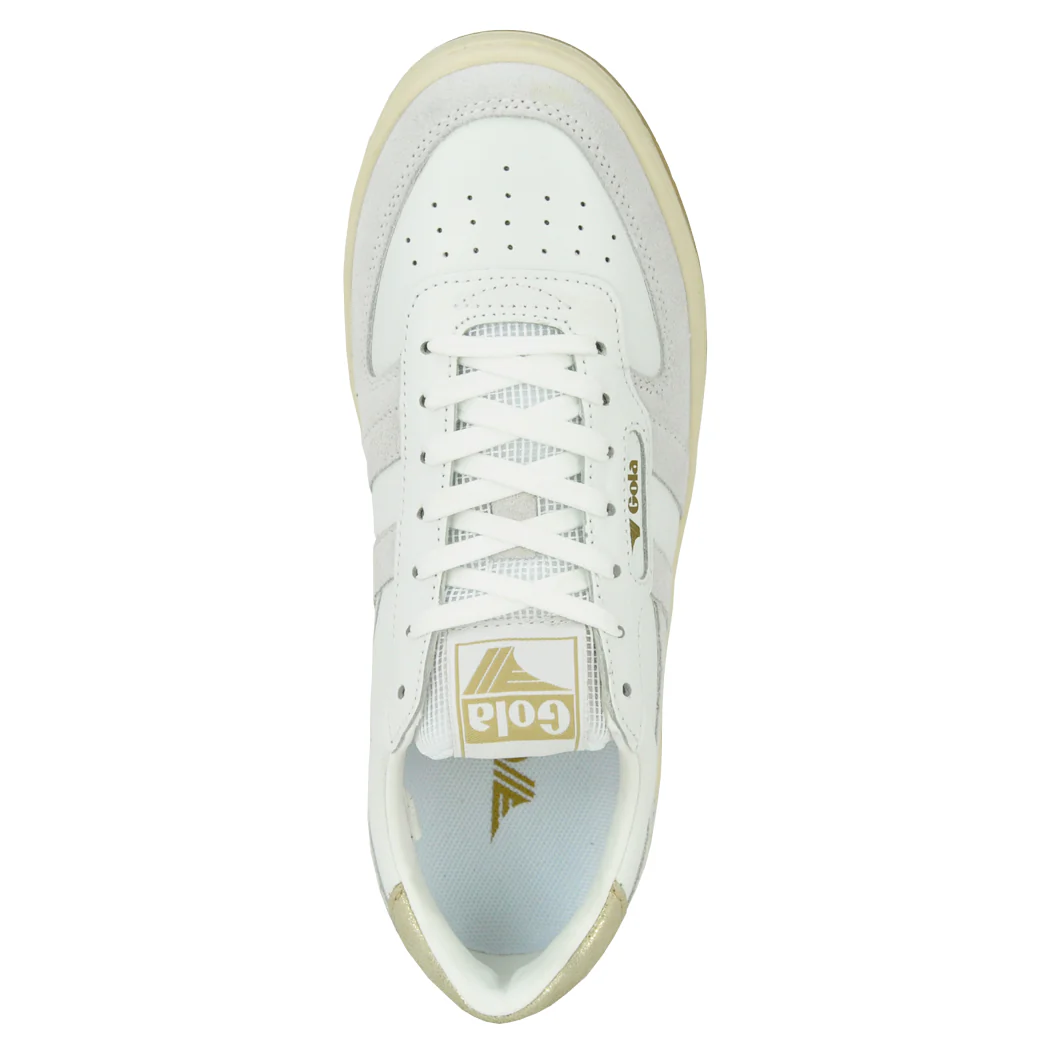 Hawk-YW White Gold Leather Sneaker - Image 3