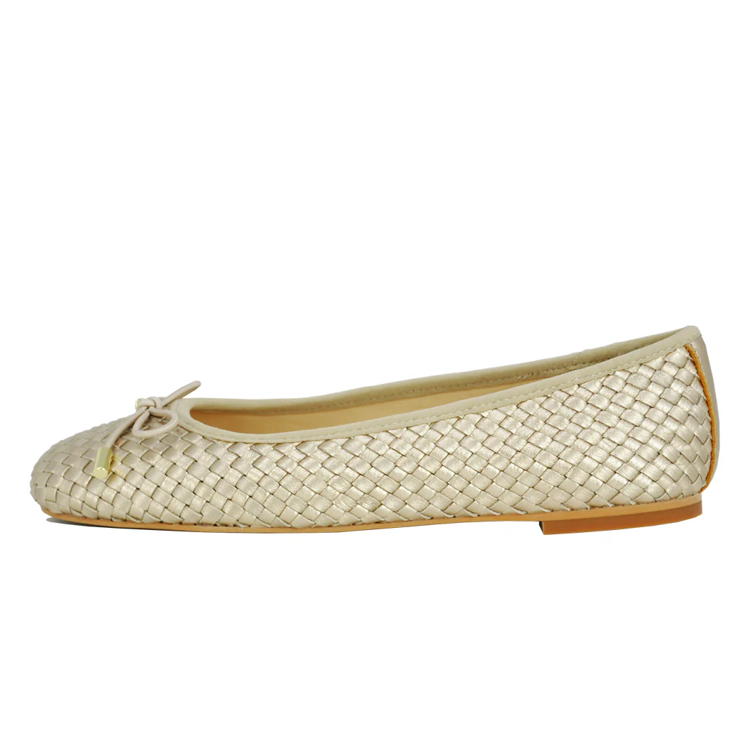 Irene Woven Leather Ballet - Image 4