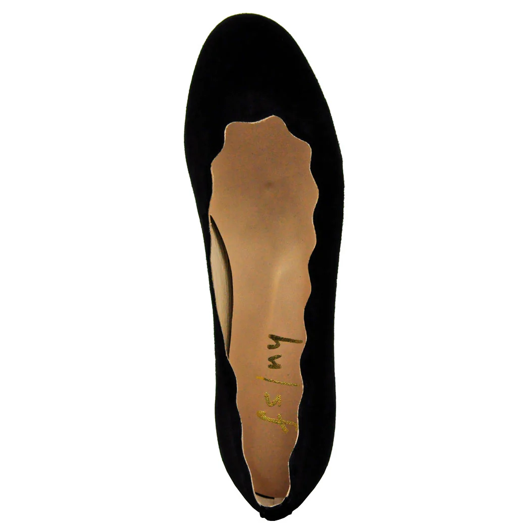 Jigsaw Suede Scallop Ballet Flat - Image 3