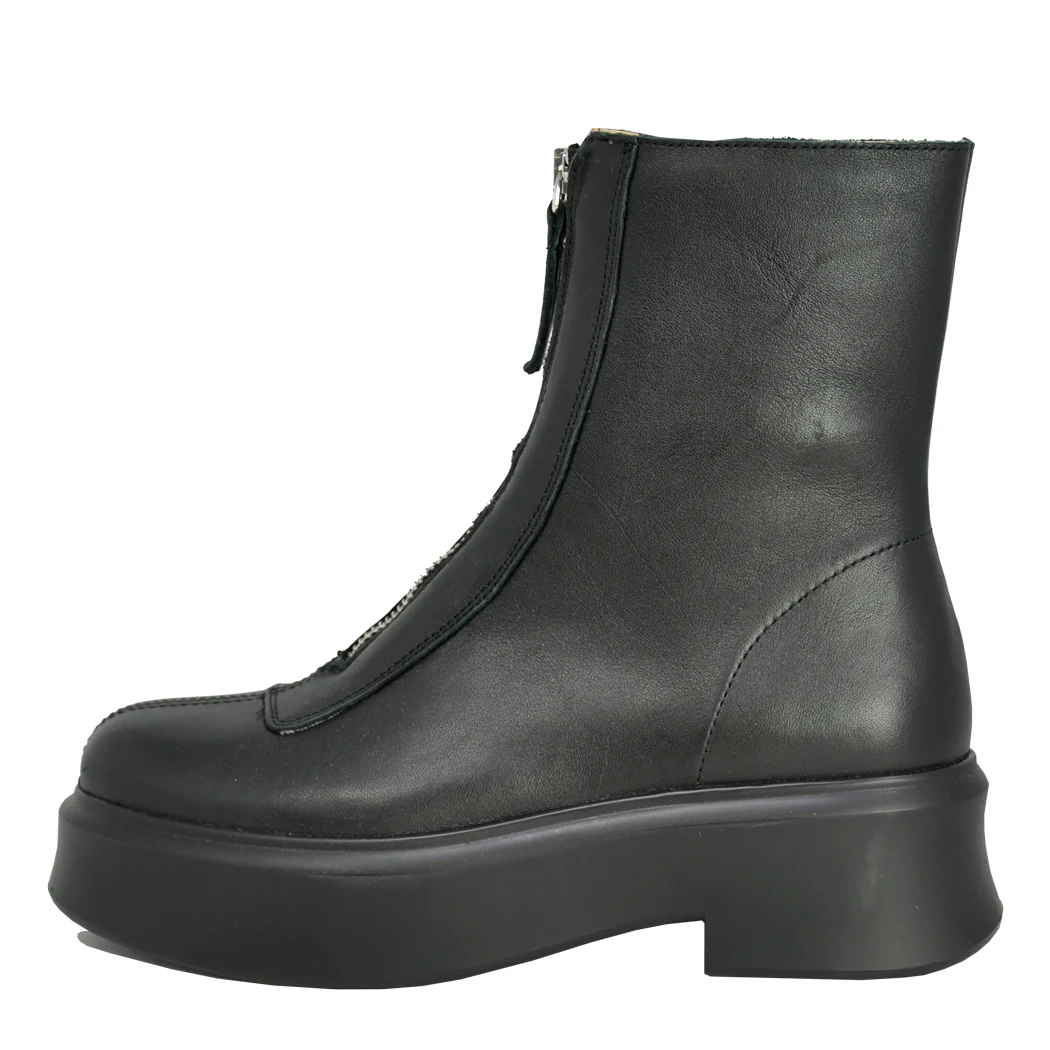 Jones Leather Zipper Platform Boot - Image 4