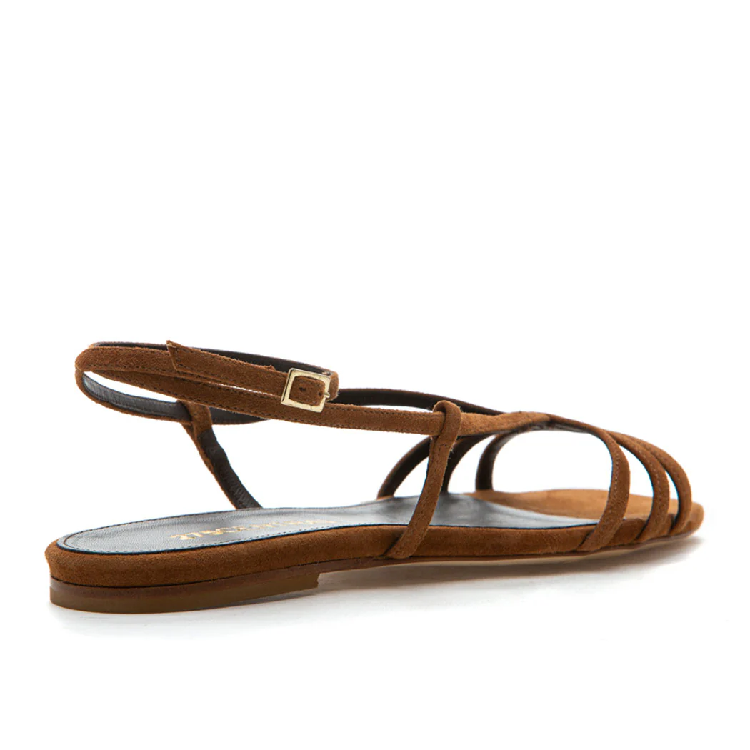 Jules Suede Strappy Flat Sandal - Image 4
