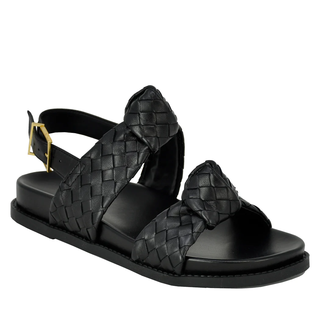 Kareena Sporty Leather Footbed Sandal
