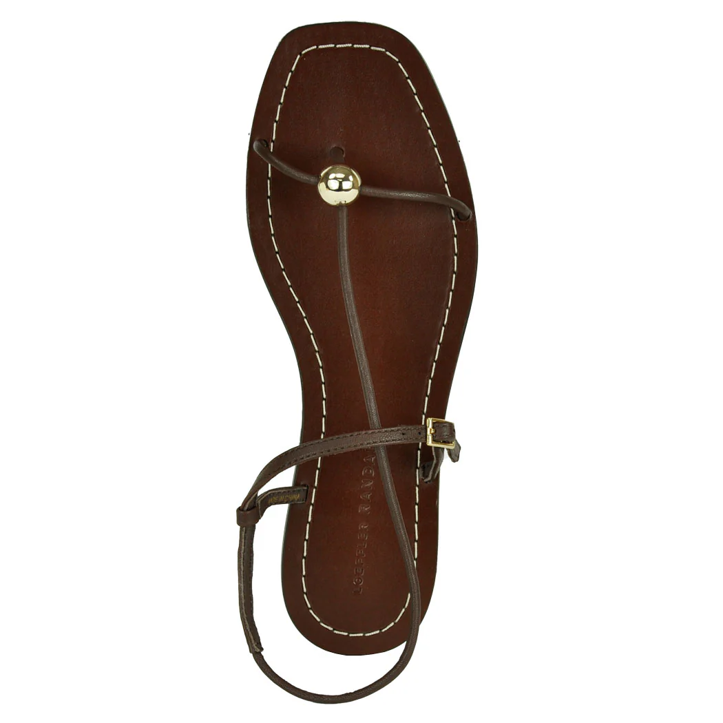 Lara Leather Flat Thong Sandal - Image 3