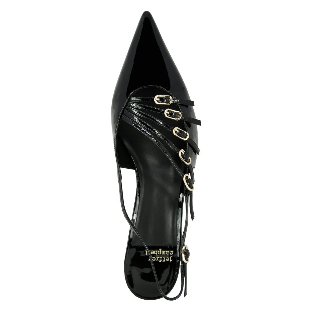Lash-2 Patent Leather Buckle Slingback - Image 3