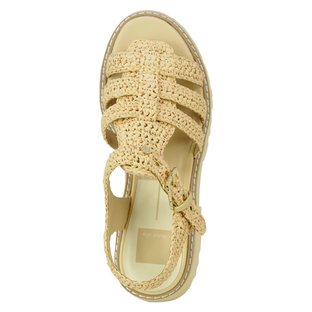 Latice Raffia Platform Sandal - Image 3