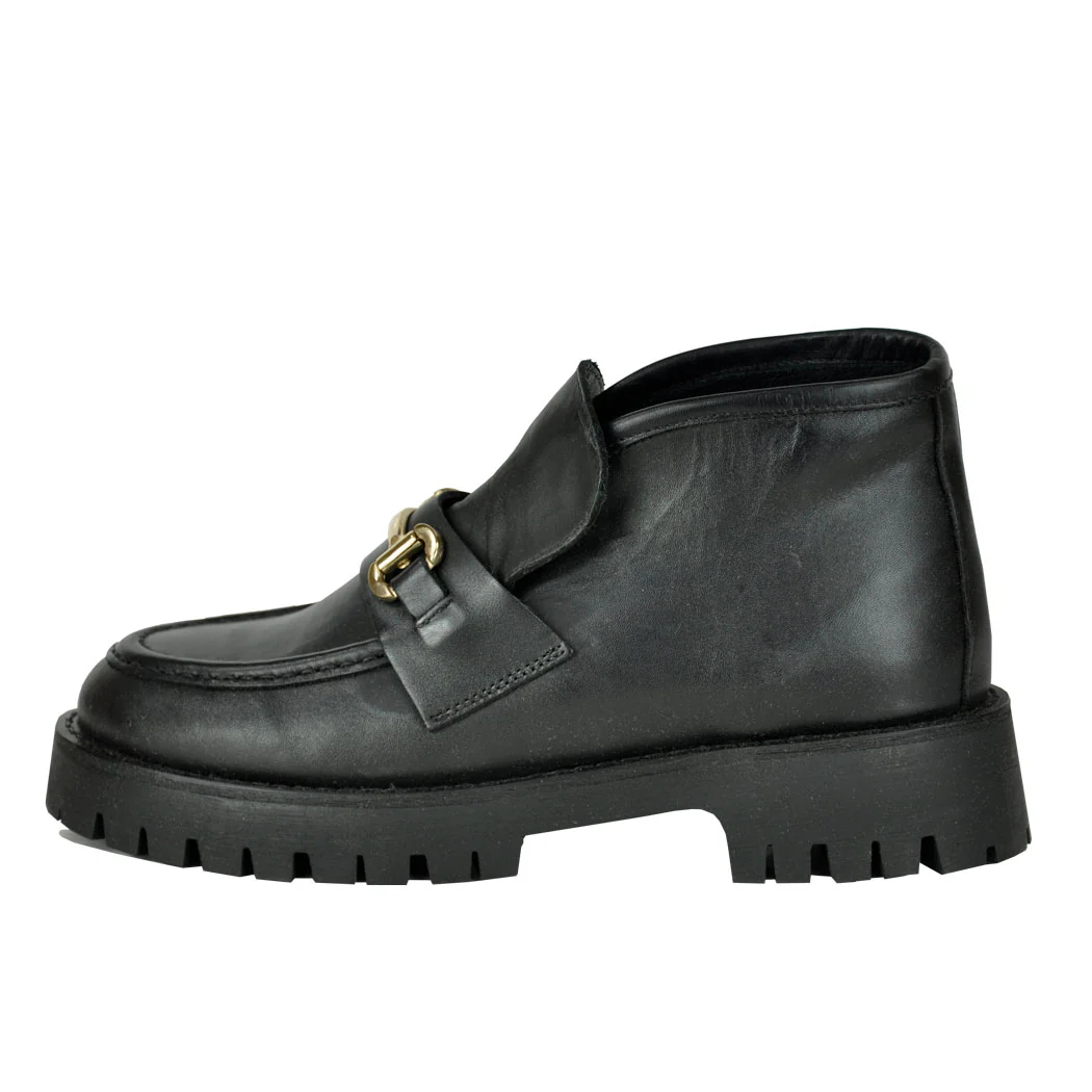 Leon Leather Bit Lug Bootie - Image 4