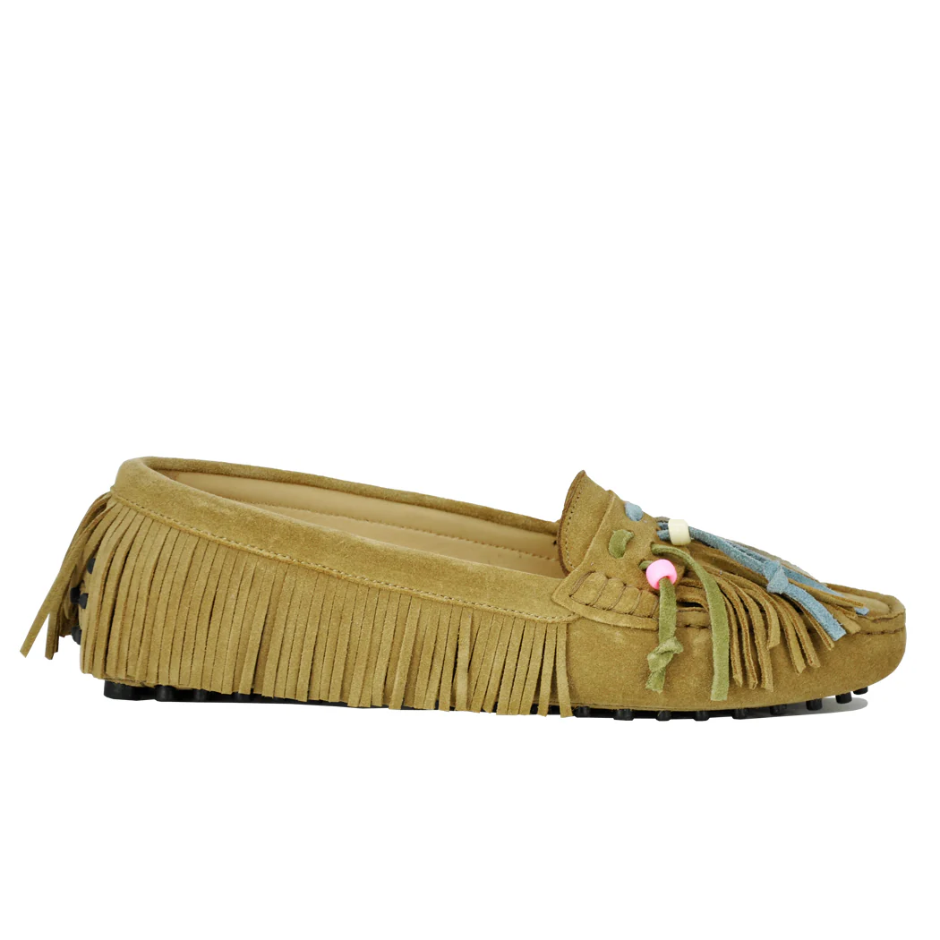 Lowe Suede Fringe Driving Moc - Image 2