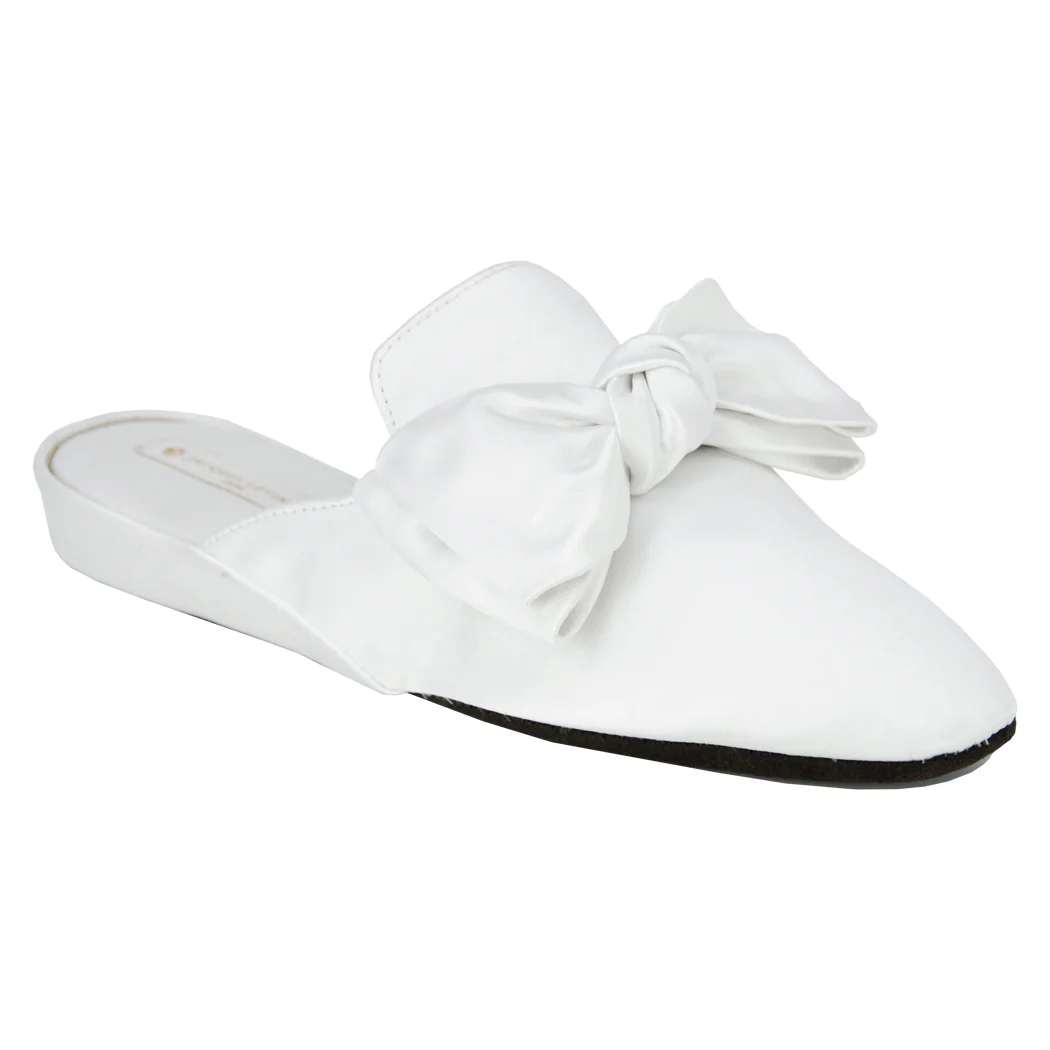 Maya Satin Bow Slipper