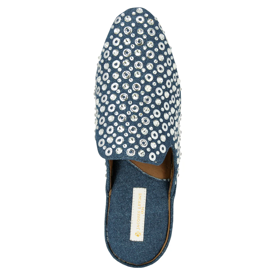 Melody Denim Metal Rivit Slipper - Image 3